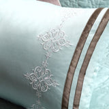 9 Piece Charmeuse Comforter Set Blue King B03597004