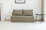 Foldable Sofa Bed Sleeper Lounge Chair with Pillow Floor Mattress Floor Couch with Backrest for W1170P314884