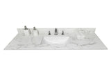 43x22 bathroom stone vanity top engineered stone carrara white marble color with rectangle 49012198