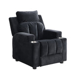 ZNTS Kids Chair, Kids Upholstered Couch with Two Cup Holder, Footrest, Backrest, Toddlers Velvet W2297P155393