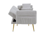 Modern Teddy Upholstered Accent Loveseat Sofa With Side Pocket,Folding Sleeper Sofa Bed With W1117P303446