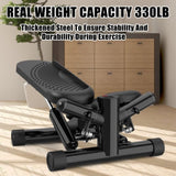 ZNTS Steppers for Exercise - Mini Stair Stepper Machine with Resistance Bands 330lbs Twist Stepper 51886384