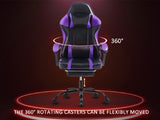 Video Game Chairs for Adults, PU Leather Gaming Chair with Footrest, 360&degSwivel Adjustable Lumbar 34429644