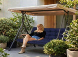 Outdoor Swing Cushions 63 Inch, Waterproof 4" Thick Porch Swing Cushion Replacement with Backrest 32888620