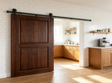 Smooth & Silent Sliding Barn Door Hardware Kit, 8FT Heavy Duty Track for 3.7-4.3FT Wide and 10773164