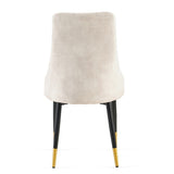 Beige Dining Chairs Set of 2 Living Room Chair Modern Kitchen Armless Side Chair W1164P320224