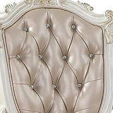 ZNTS Rose Gold and Pearl White Tufted Arm Chair B062P189176