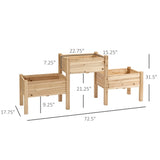 Wooden PlanterFlower shelf,Wood Planter Box-Natural 51657231