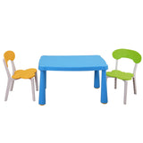Kids Table and Chair Set,3 Piece Toddler Table and Chair Set,Plastic Children Activity Tablefor W1859113382