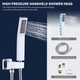 Shower System Shower Faucet Combo Set Wall Mounted with 10" Rainfall Shower Head and handheld shower T3177P269095