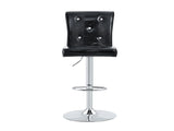 A set of 2 black vintage crocodile leather lift bar chairs, featuring crystal clasp design and W3875P371070