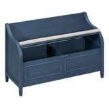 Rustic Style Solid wood Entryway Multifunctional Storage Bench with Safety Hinge 50578165