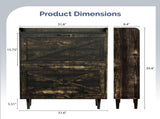 2-Drawer Top-Mounted Barn Door Shoe Cabinet Melamine Board Embossed MDF Shoe Cabinet 61546601