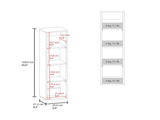 Cale Wall Cabinet, 4 Shelves, White B097P474255