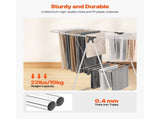 Adjustable Clothes Drying Rack, 2-Tier with 21 Hanging Rods, 22 lbs Capacity, Foldable, Sock 34658859