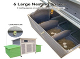 Large Wooden Chicken Coop Outdoor Hen House Poultry Cage for Outdoor with 2 Sides Nesting Boxes W2326P486267