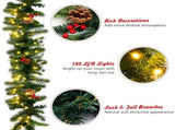 9 Feet Christmas Garland Red Berrieswith LED Lights 13628884