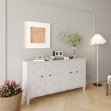 Accent Cabinet 4 Door Wooden Cabinet Sideboard Buffet Server Cabinet Storage Cabinet, for Living W1435P153086