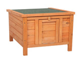20" Wooden Waterproof Rabbit Hutch Pet Bunny Small Animal House Habitat Natural Wood Color 60195219