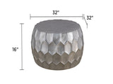CT101 Modern Contemporary Round Aluminum material 32" Coffee Table, Farmhouse Table with Glossy B009P295927