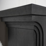 58in Modern Minimalist Black Wooden Console Table for Entryway, Living Room, and Hallway Versatile W2729P252797