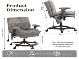Chenille Criss Cross Office Chair with Air Lumbar Support, Flip-up Adjustable Arms, Built-in 87605151