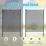 71.26''x46.65'' Outdoor Screens Freestanding,Metal Fence Panels for Outside, Slatted W1422P270178