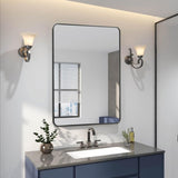 24x36 Inch Black Metal Framed Rectangular Bathrrom Mirror for Wall. W2203P302700