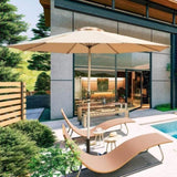 10FT Patio Umbrella, Outdoor Table Umbrella with Push Button Tilt and Crank, UV Protection W1859P195942