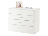 MDF Wood Simple 4-Drawer Dresser White 62425623