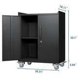 2 Door Tool Cabinets for Garage, Lockable Garage Storage Cabinet, Locking Metal Storage Cabinet with W1831126696