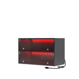 Black Glass Door Shoe Box Shoe Storage Cabinet For Sneakers With Led Light 02987875