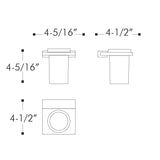 Dax Venice Bathroom Single Tumbler Toothbrush Holder Tempered Clear Glass Brushed Finish B2702P227034