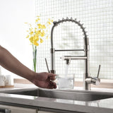 Commercial Kitchen Faucet with Pull Down Sprayer, Single Handle Single Lever Kitchen Sink Faucet W1932P172269