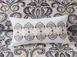 6 Piece Reversible Quilt Set with Throw Pillows Navy/Tan Full/Queen B03597400