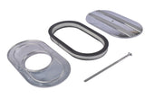 15" Oval Half Finned Polished Aluminum Air Cleaner Filter Fits for Chevy Ford Mopar SBC BBC 350 24596403