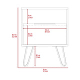 Vienna Nightstand, Shelves, Hairpin Legs B128P148823