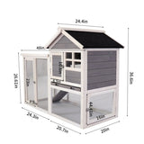 ZNTS Deluxe Wooden Chicken Coop Hen House Rabbit Wood Hutch Poultry Cage Habitat 17538384