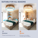 (Same as W1340137055/L10003) Bohemian style LED Dimmable Ceiling Light With Built-In Fan - Remote W1340P209774