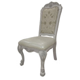 Ivory and Bone White Tufted Side Chair B062P209249