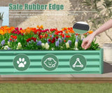 8x4x1 ft Galvanized Raised Garden Bed, Outdoor Planter Garden Boxes Large Metal Planter Box for W1859P197954