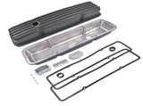 Black Aluminum Short Valve Covers Fits for 1958-1986 SBC 283 302 305 327 350 400 97140089