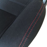 2pcs Left Right Reclinable Sports Bucket Racing Seats Red Stitch Black Cloth 01924813