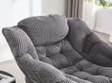 Lazy Chair with Ottoman, Modern Lounge Accent Chair with Armrests and a Side Pocket, Leisure W640P271551