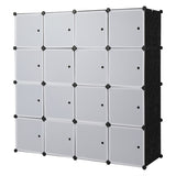 ZNTS 16 Cube Organizer Stackable Plastic Cube Storage Shelves Design Multifunctional Modular Closet 12112810