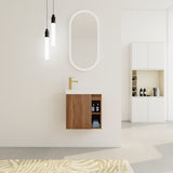 ZNTS 20'' Floating Wall-Mounted Bathroom Vanity with White Resin Sink & Soft-Close Cabinet Door 07639748