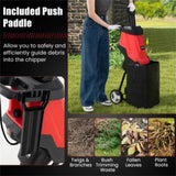 15 Amp Electric Wood Chipper - 4000 RPM, 1.77" Max Diameter, 151 Reduction Rate with 12-Gallon 89409897