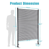 71.26''x46.65'' Outdoor Screens Freestanding,Metal Fence Panels for Outside, Slatted W1422P270178