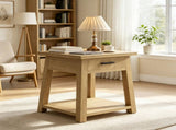2 Tier End Table with Drawer Wooden Side Table with Shelf Storage 48118437