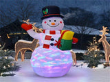 5-foot tall snowman inflatable Christmas decoration with colorful LED lights 14970903
